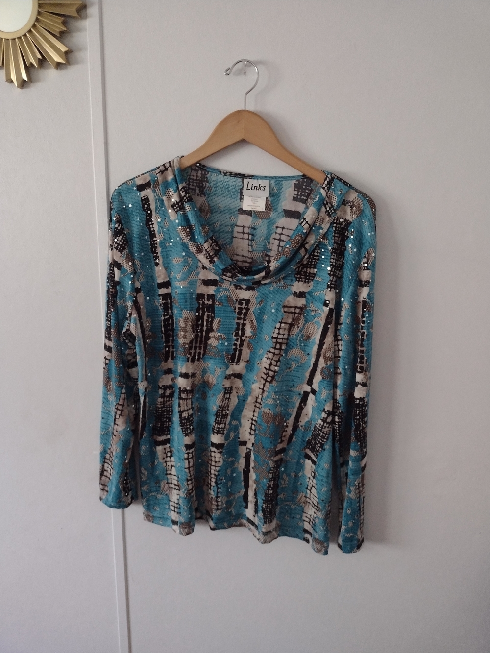 Links Reptile Print Womens Blouse Large